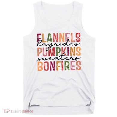 Flannels Hayrides Pumpkin Pumpkin Spice Season Tank Top