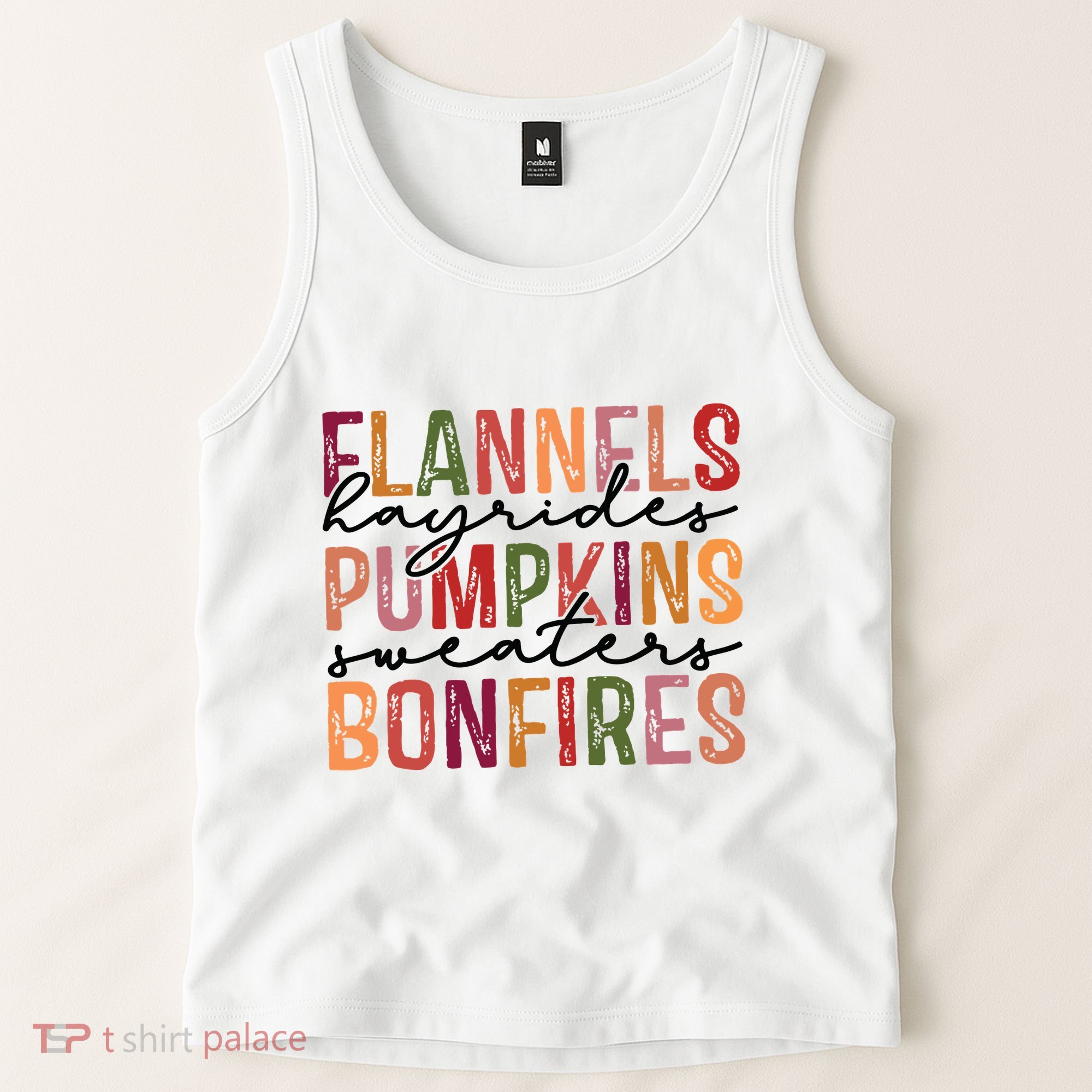 Flannels Hayrides Pumpkin Pumpkin Spice Season Tank Top