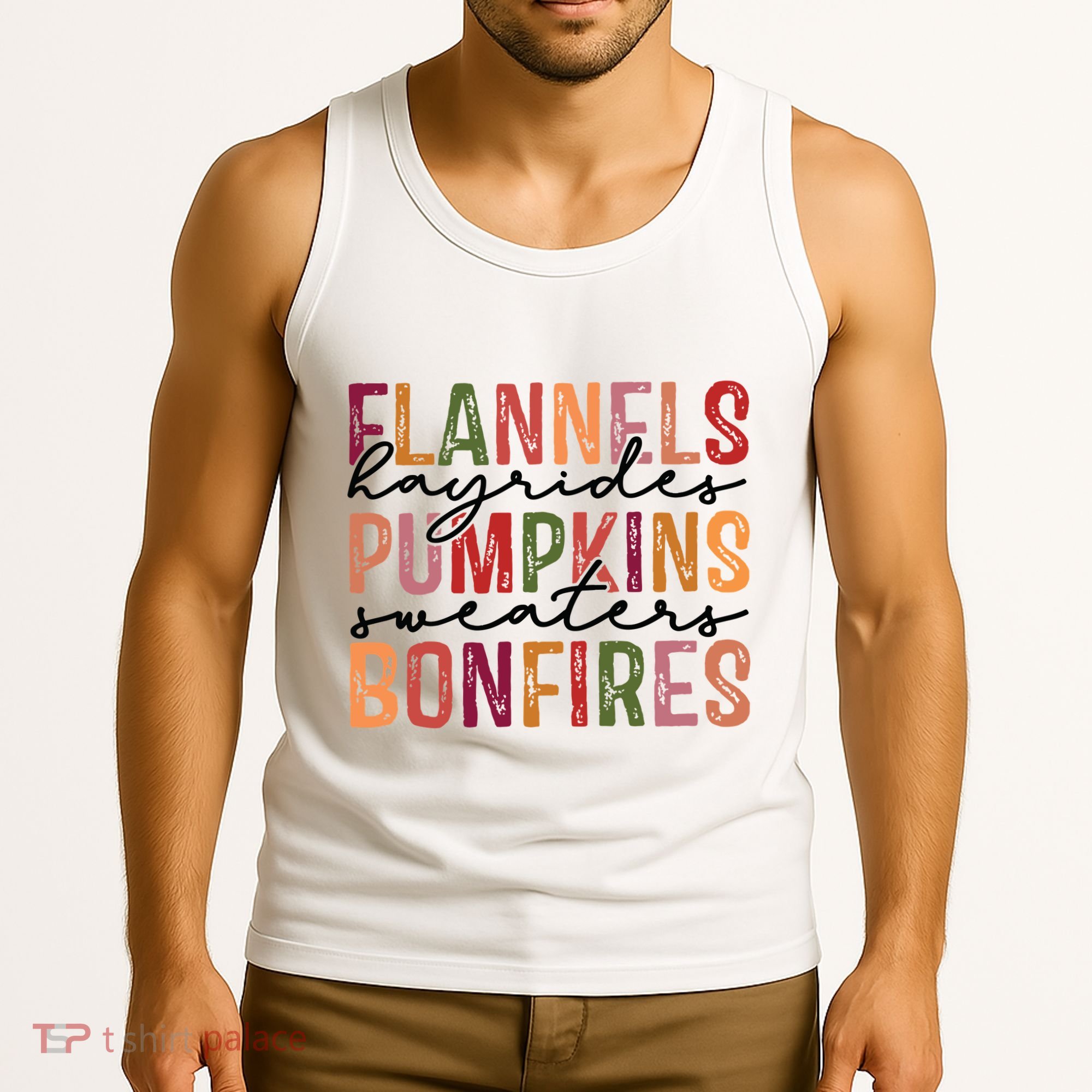 Flannels Hayrides Pumpkin Pumpkin Spice Season Tank Top