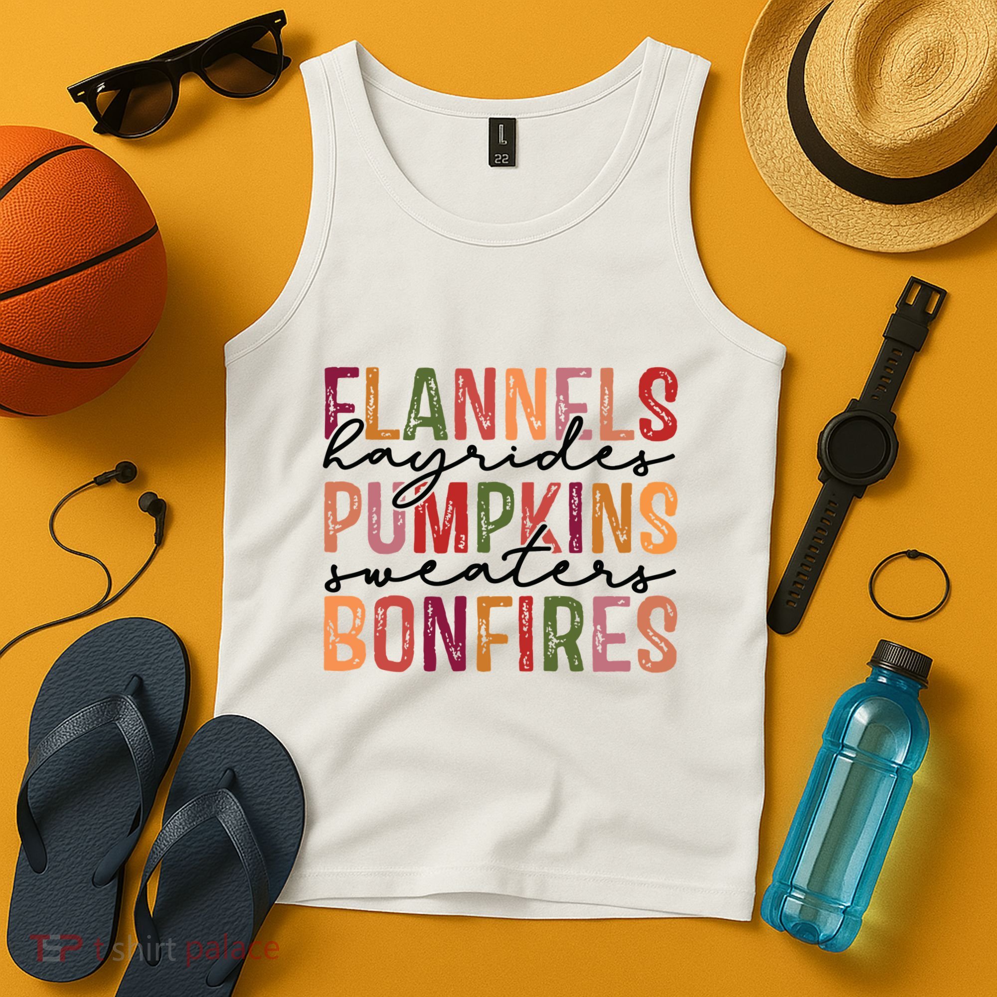 Flannels Hayrides Pumpkin Pumpkin Spice Season Tank Top