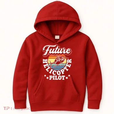 Future Helicopter Pilot Kids Hoodie