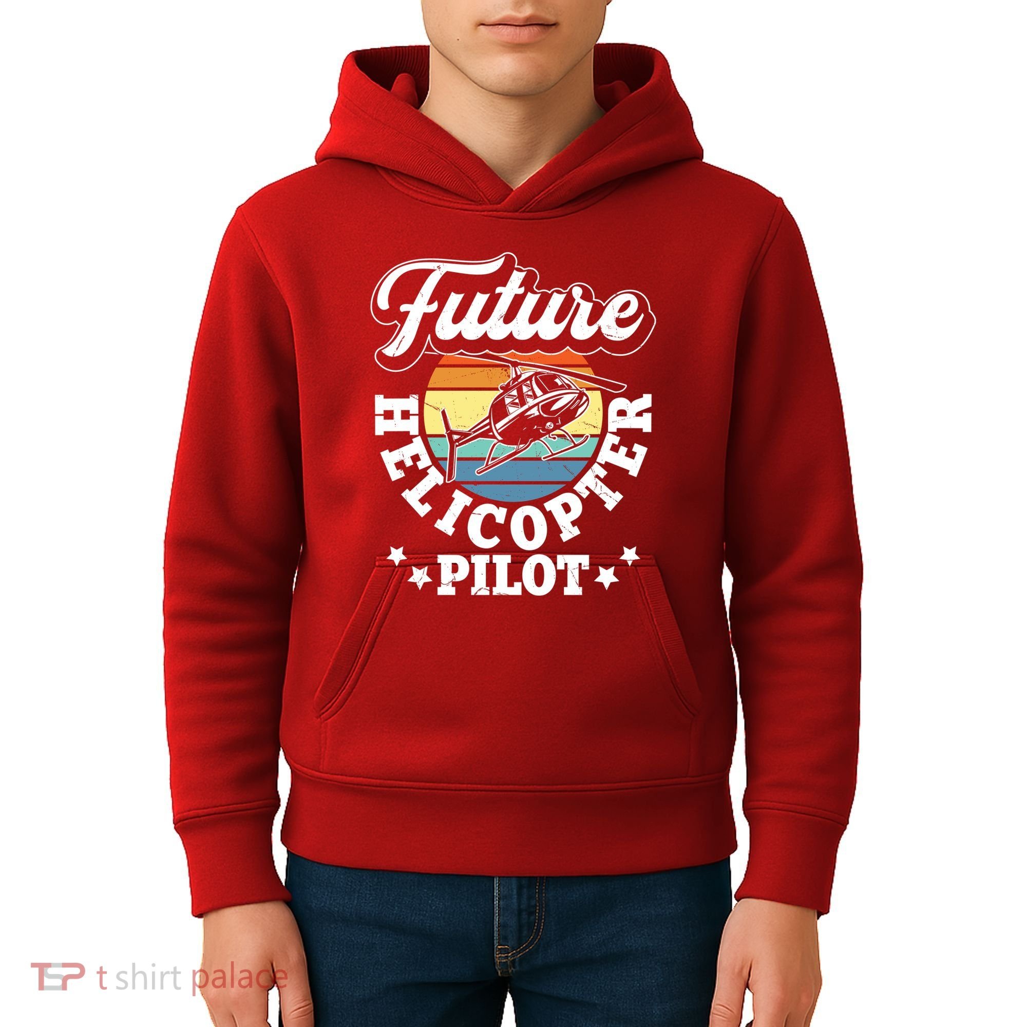 Future Helicopter Pilot Kids Hoodie