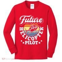 Future Helicopter Pilot Kids Long Sleeve Shirt thumb 0