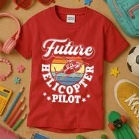 Future Helicopter Pilot Kids T-Shirt thumb 3