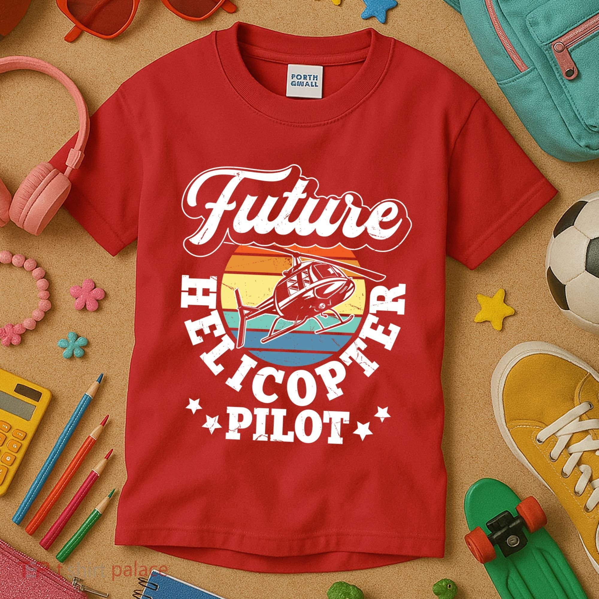 Future Helicopter Pilot Kids T-Shirt