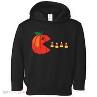 Funny Halloween Pumpkin Eating Candy Corn Toddler Hoodie thumb 0