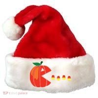 Funny Halloween Pumpkin Eating Candy Corn Santa Hat thumb 0