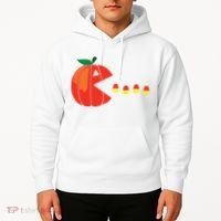 Funny Halloween Pumpkin Eating Candy Corn Hoodie thumb 2