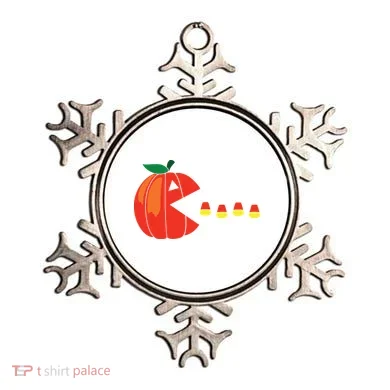 Funny Halloween Pumpkin Eating Candy Corn Ornament