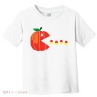 Funny Halloween Pumpkin Eating Candy Corn Toddler T-Shirt thumb 0