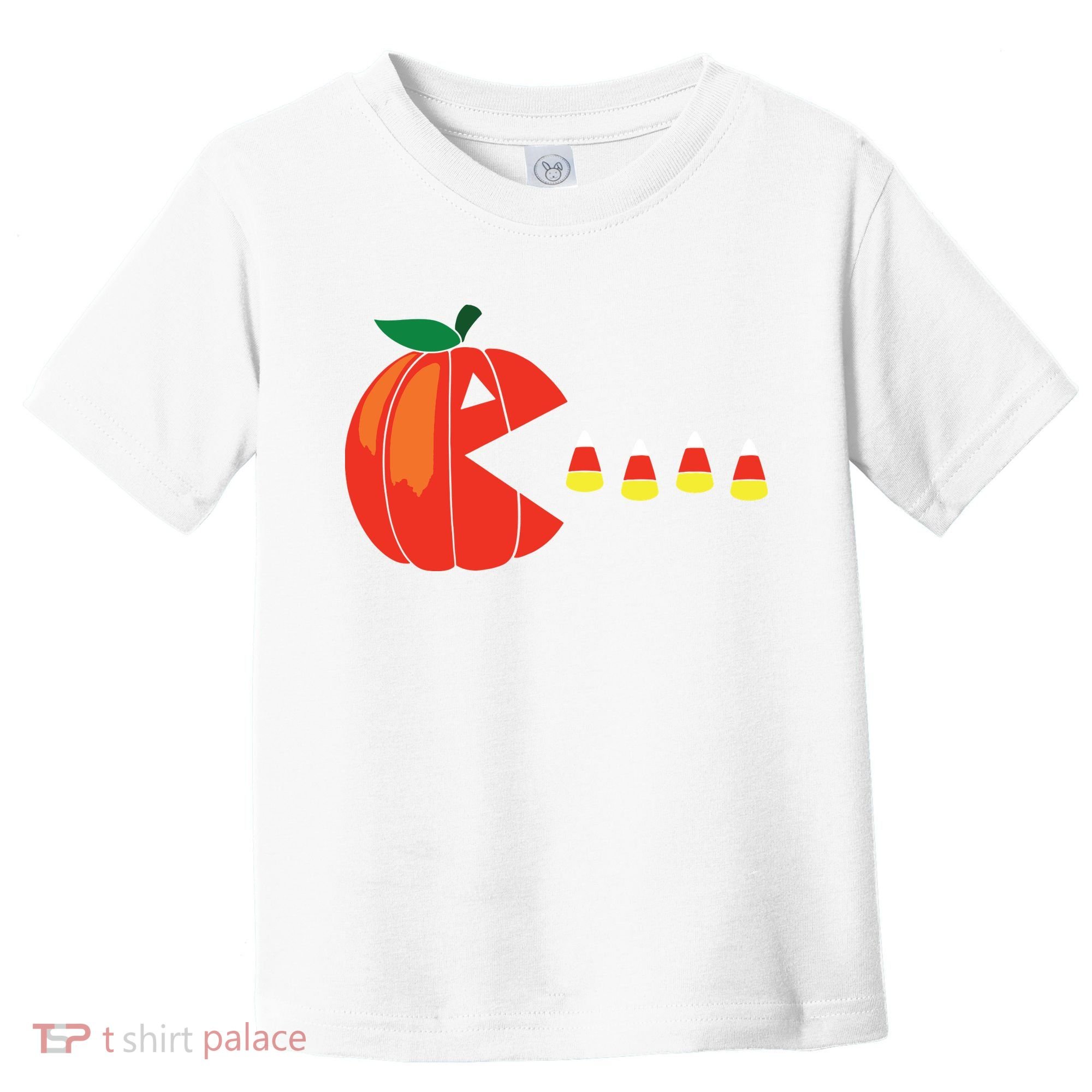 Funny Halloween Pumpkin Eating Candy Corn Toddler T-Shirt
