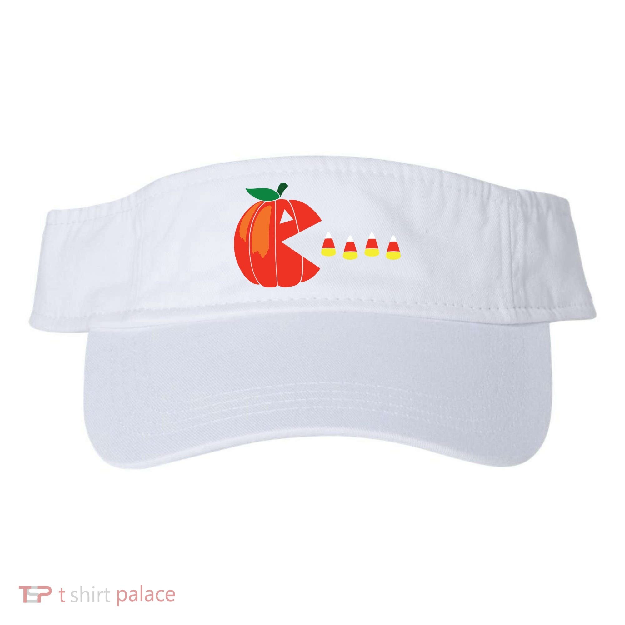 Funny Halloween Pumpkin Eating Candy Corn Visor