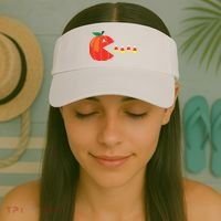 Funny Halloween Pumpkin Eating Candy Corn Visor thumb 2