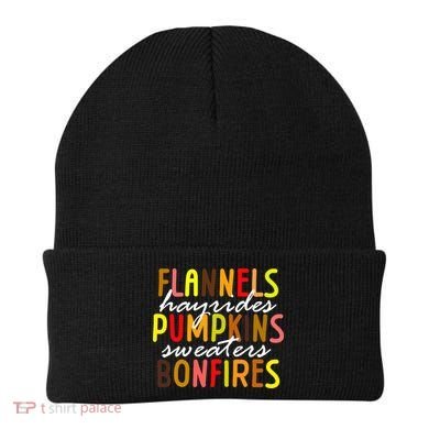 Flannels Hayrides Pumpkins Sweaters Bonfires Beanie