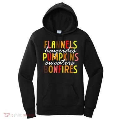 Flannels Hayrides Pumpkins Sweaters Bonfires Women's Hoodie