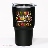 Flannels Hayrides Pumpkins Sweaters Bonfires Tumbler thumb 0