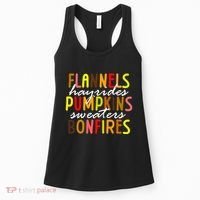Flannels Hayrides Pumpkins Sweaters Bonfires Women's Tank Top thumb 0