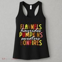 Flannels Hayrides Pumpkins Sweaters Bonfires Women's Tank Top thumb 3