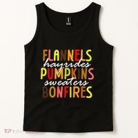 Flannels Hayrides Pumpkins Sweaters Bonfires Tank Top thumb 2