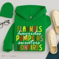 Flannels Hayrides Pumpkins Sweaters Bonfires Hoodie thumb 4