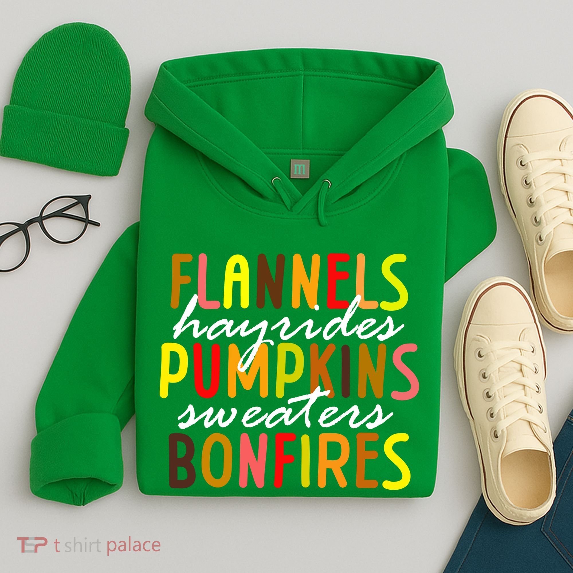 Flannels Hayrides Pumpkins Sweaters Bonfires Hoodie