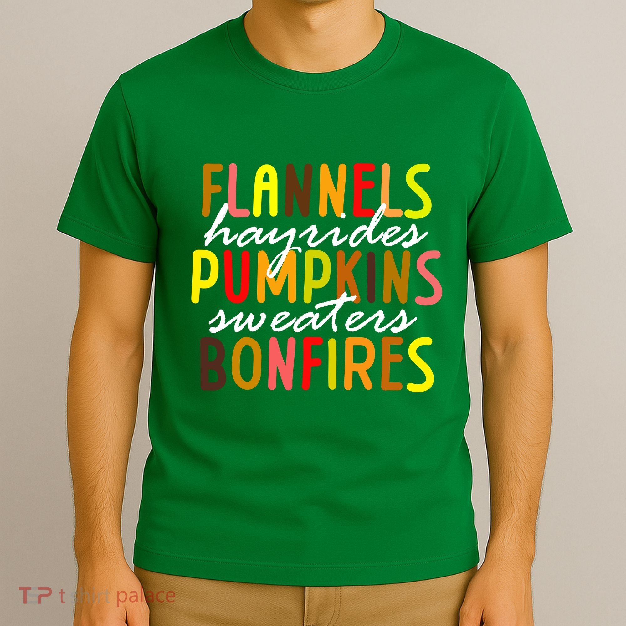 Flannels Hayrides Pumpkins Sweaters Bonfires T-Shirt