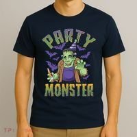 Funny Halloween Party Monster Frankenstein T-Shirt thumb 3