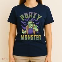 Funny Halloween Party Monster Frankenstein T-Shirt thumb 4