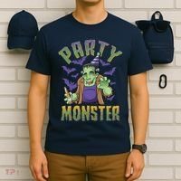 Funny Halloween Party Monster Frankenstein T-Shirt thumb 6