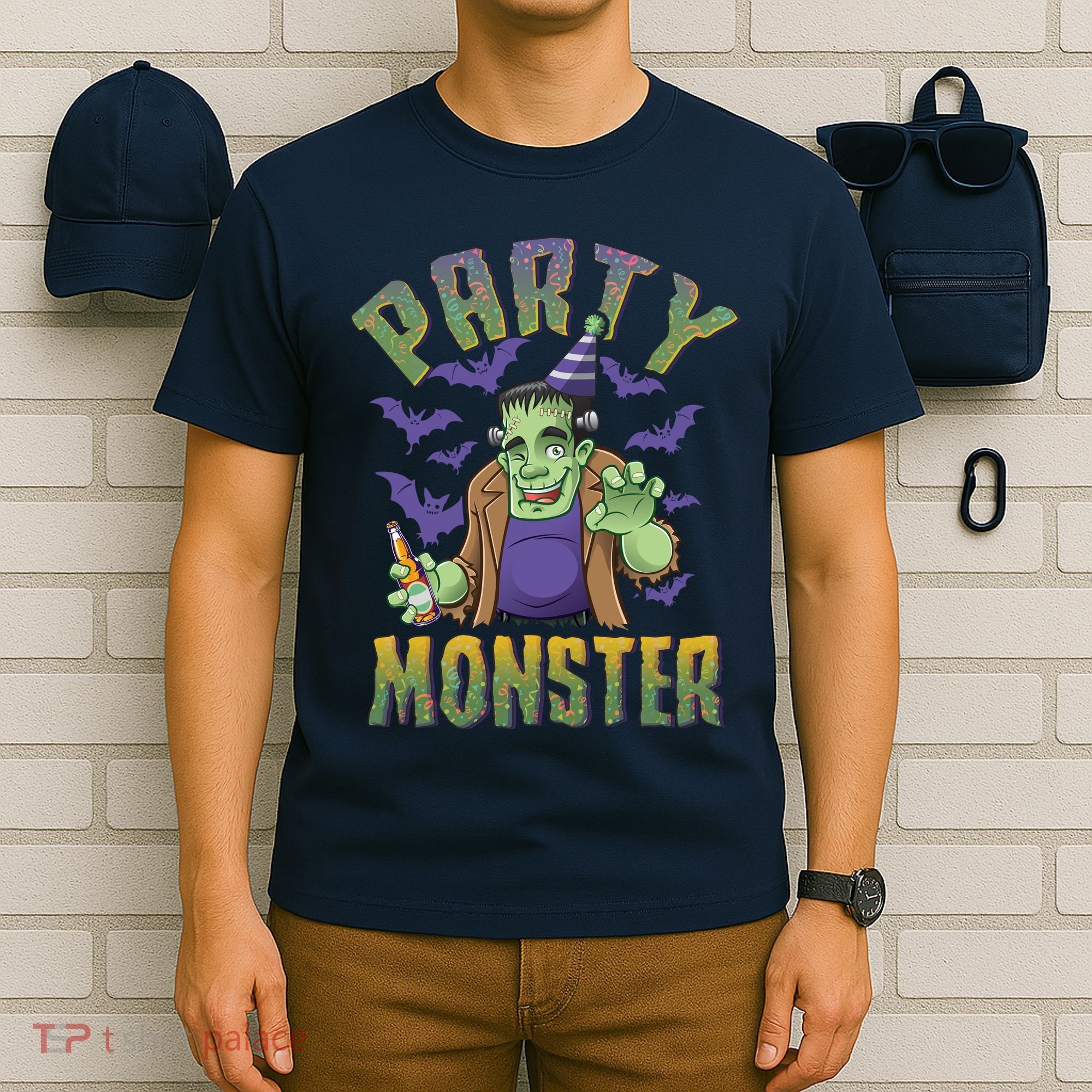 Funny Halloween Party Monster Frankenstein T-Shirt