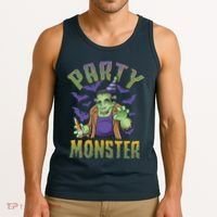 Funny Halloween Party Monster Frankenstein Tank Top thumb 3