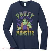 Funny Halloween Party Monster Frankenstein Women's Long Sleeve Shirt thumb 0