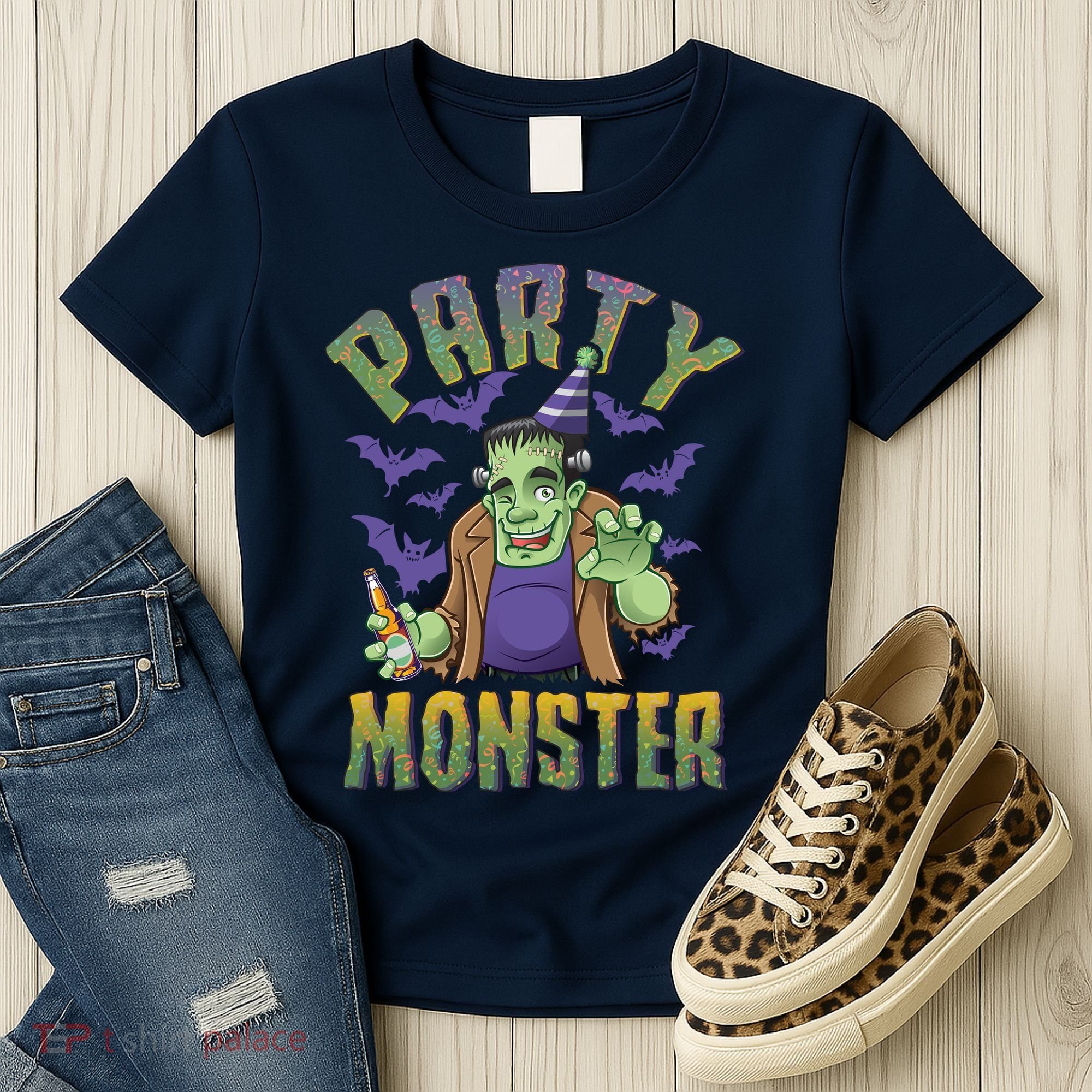 Funny Halloween Party Monster Frankenstein Women's T-Shirt