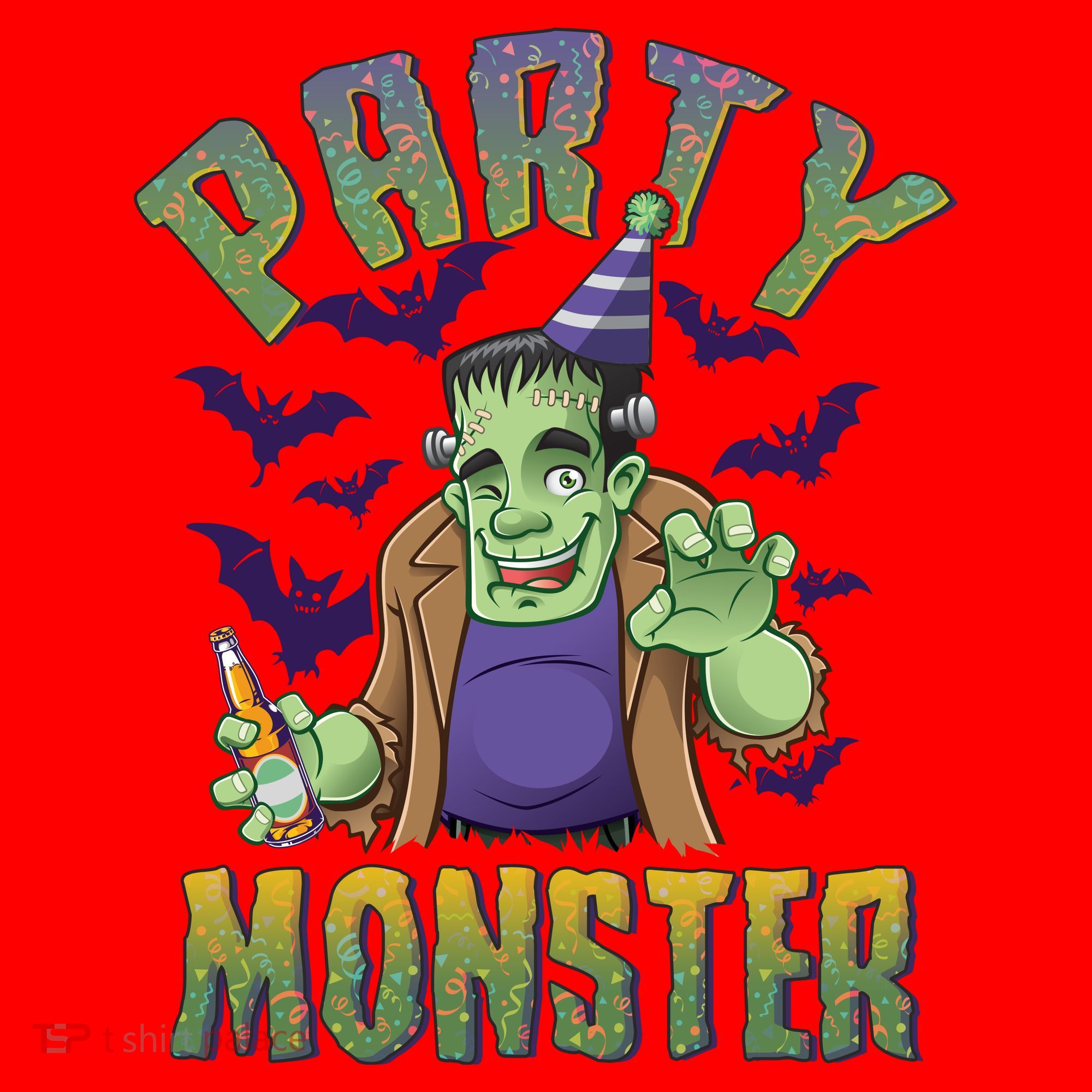 Funny Halloween Party Monster Frankenstein Santa Hat