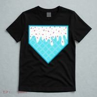 Funny Home Plate Drip Ice Cream Softball & Baseball T-Shirt thumb 5
