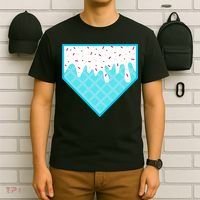 Funny Home Plate Drip Ice Cream Softball & Baseball T-Shirt thumb 6