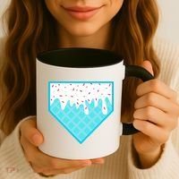 Funny Home Plate Drip Ice Cream Softball & Baseball Coffee Mug thumb 3