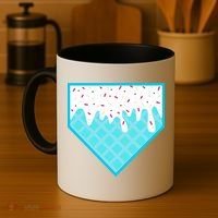 Funny Home Plate Drip Ice Cream Softball & Baseball Coffee Mug thumb 4