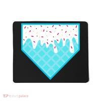 Funny Home Plate Drip Ice Cream Softball & Baseball Mousepad thumb 0