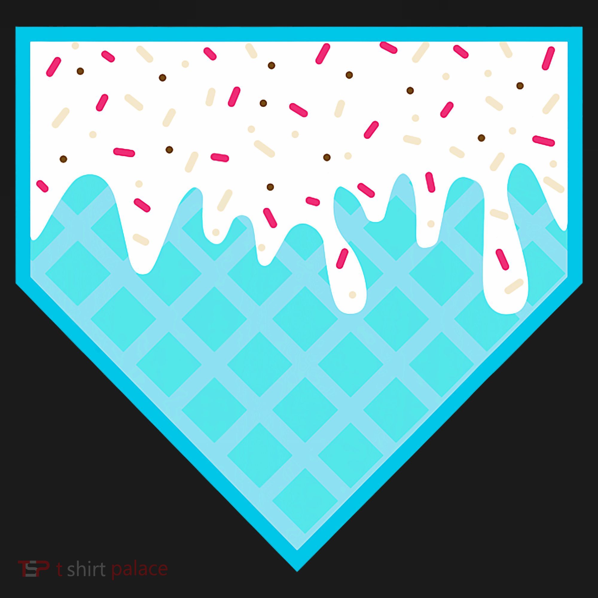 Funny Home Plate Drip Ice Cream Softball & Baseball Women's Tank Top
