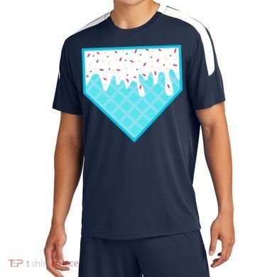 Funny Home Plate Drip Ice Cream Softball & Baseball Soccer Jersey