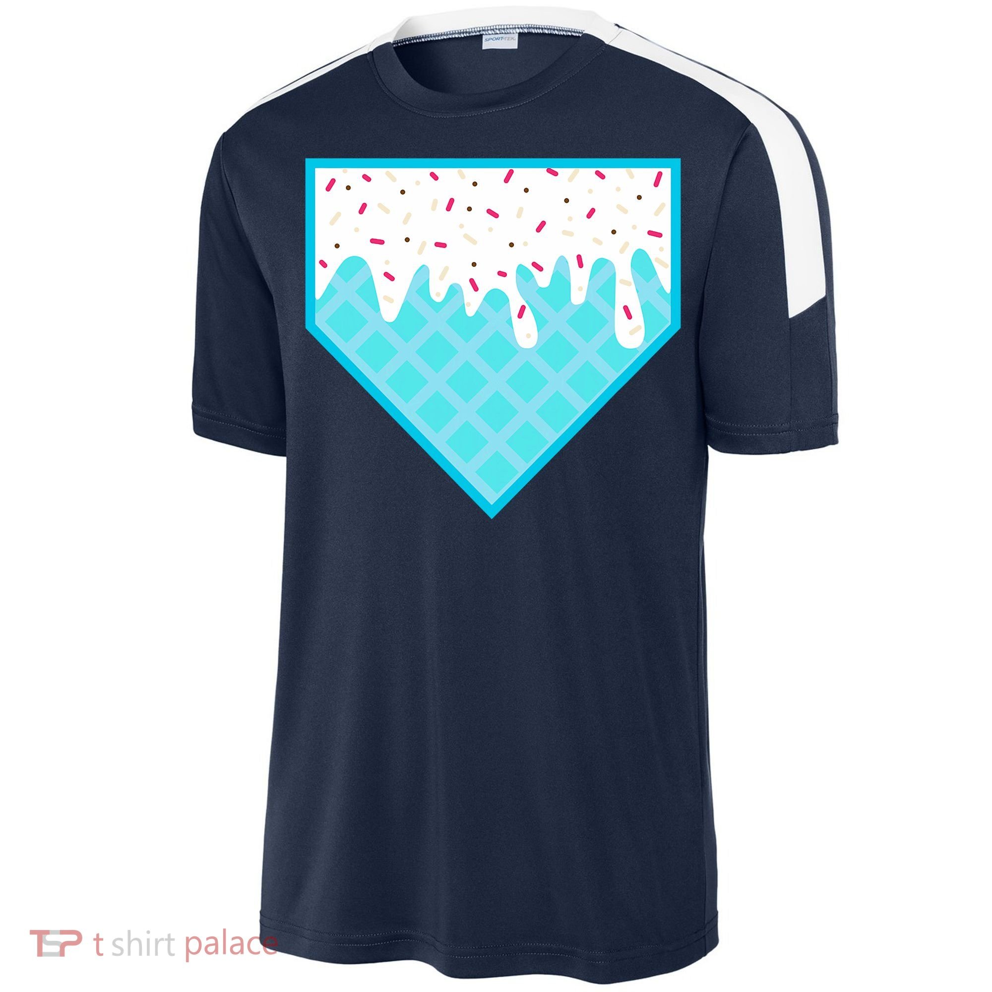 Funny Home Plate Drip Ice Cream Softball & Baseball Sport-Tek Competitor United Soccer Jersey