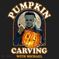 Funny Halloween Pumpkin Carving With Michael Women's Sweatshirt thumb 2