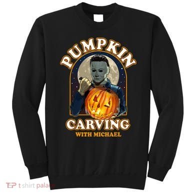 Funny Halloween Pumpkin Carving With Michael Sweatshirt