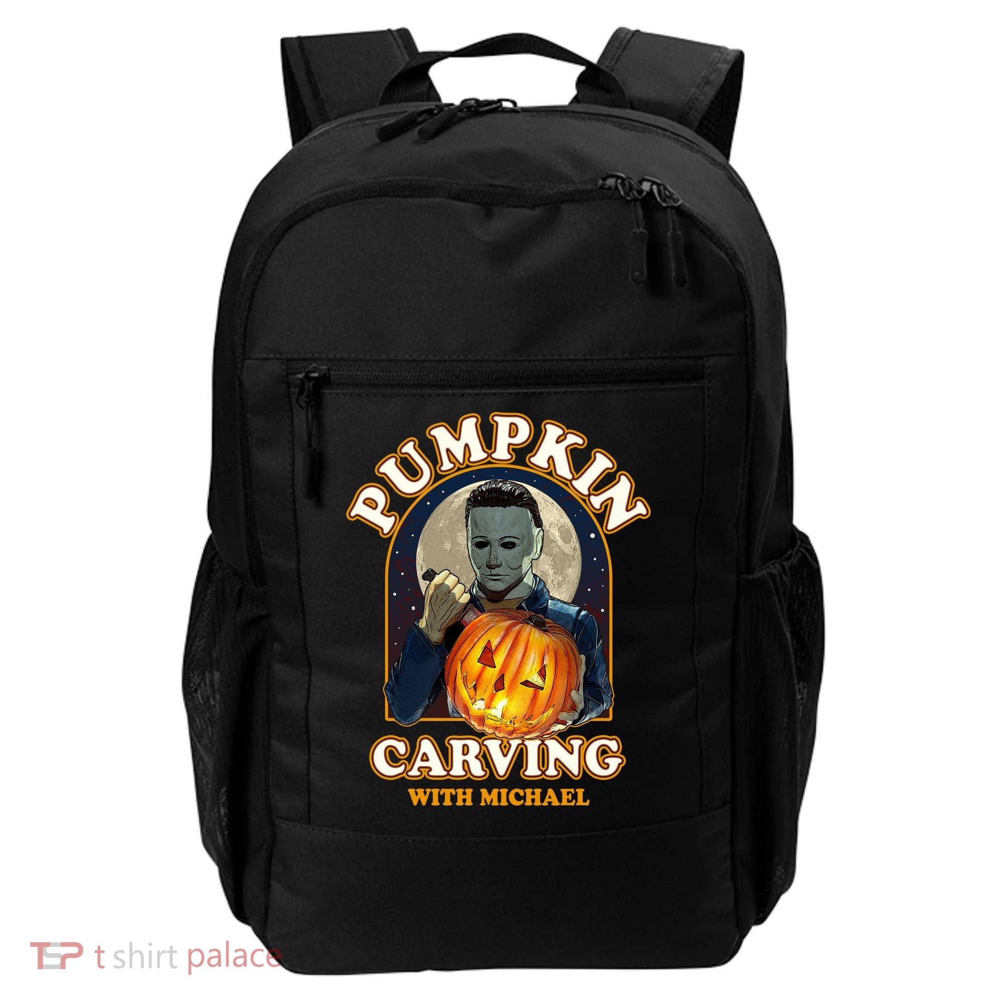 Funny Halloween Pumpkin Carving With Michael Backpack
