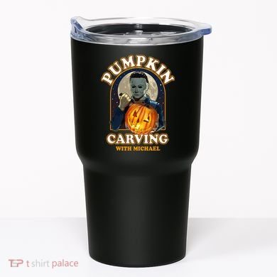 Funny Halloween Pumpkin Carving With Michael Tumbler