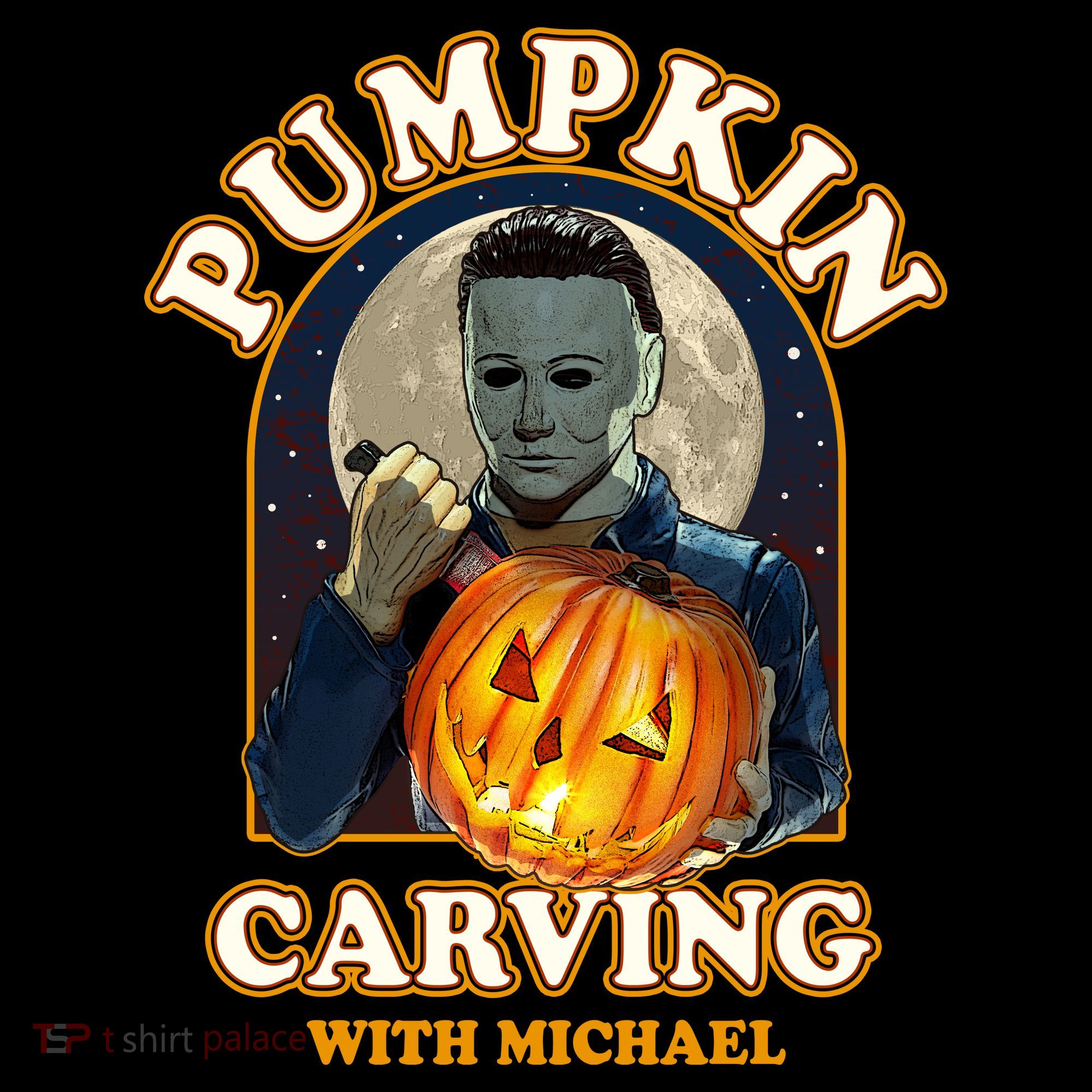 Funny Halloween Pumpkin Carving With Michael Baby Bodysuit