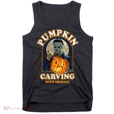 Funny Halloween Pumpkin Carving With Michael Tank Top