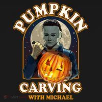 Funny Halloween Pumpkin Carving With Michael Women's T-Shirt thumb 6