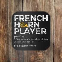 French Horn Player Definition Funny French Horn Coaster thumb 0